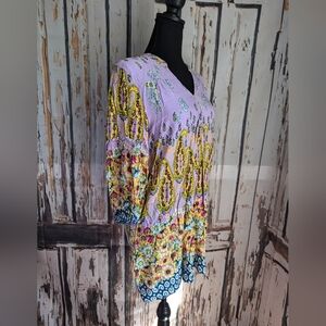 Anthropologie Fig and flower top